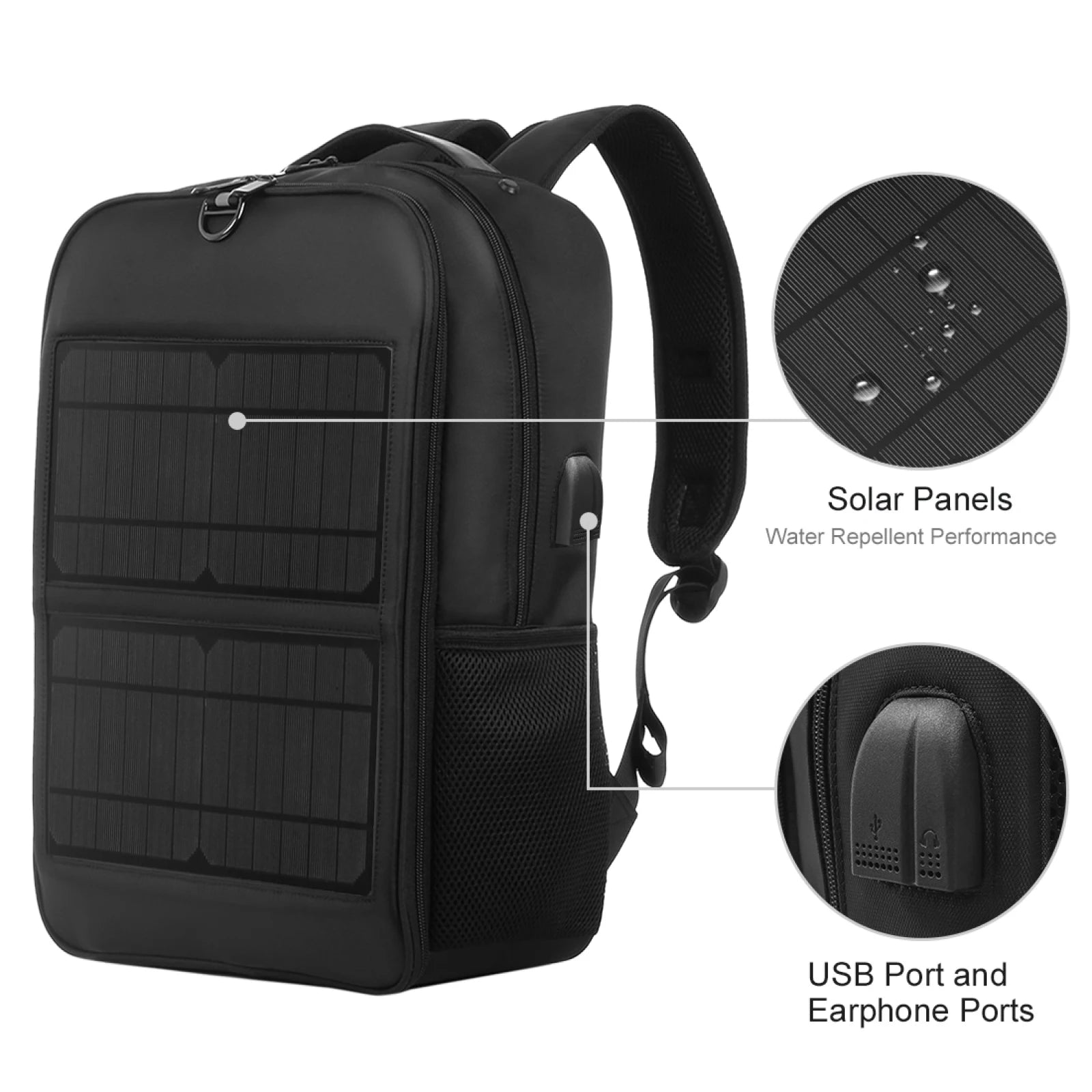 Solar Charging Backpack – 14W Solar Panel